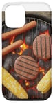 Coque pour iPhone 13 Pro Barbecue amusant pour les amateurs de viande Hot Dogs