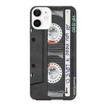 Evetane - Coque Silicone Compatible iPhone 12 Mini - Protection Souple, Ultra Résistante - Fine et Transparente - Coque Arrière - Cassette
