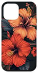 Coque pour iPhone 12 mini Fleur d'hibiscus florale colorée Hawaï Jungle exotique tropicale