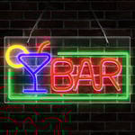 Neon LED Deko, BAR Ljusskylt, 42×22×2CM Neon Ljus Bar LED Skylt med USB-uttag för Bar, Hemmabar, Klubb, Pub, Butik av