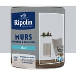 Peinture Murs, Boiseries, Radiateurs Ripolin Mat Gris télescope 0,5 l - Gris télescope