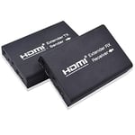 HDMI Extender 395ft(120m) HDMI Network Cable Extender over Cat5/6 Support 1080P HDMI Transmitter Multi-receiver with IR Remote Lossless Transmission