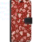 Motorola Moto G15 Svart Plånboksfodral Julmönster