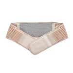 Alomejor Waist Belt Unisex Self-heating Magnetic Therapy Support Brace for Pain Relief (L-Beige)