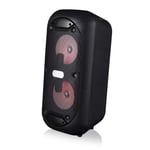 Akai Vibes A58104 Portable LED Party Speaker with Bluetooth and Microphone Input, 40W PMPO, Black