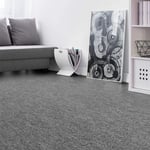 QIHANG-UK Square Carpet Floor Tiles 28 Tiles, DIY Carpet Tiles Pack for Home Office, 50 x 50cm Floor Carpet Squares 7m2, Light Grey