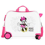 Disney Minnie Enjoy the Day White Kids Rolling Suitcase 50x38x20 cm Rigid ABS Combination lock 34 Litre 2.1 Kg 4 Wheels Hand Luggage
