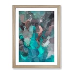 Exposure To The Elements Abstract Framed Print for Living Room Bedroom Home Office Décor, Wall Art Picture Ready to Hang, Oak A2 Frame (64 x 46 cm)