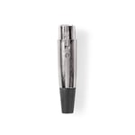 XLR-kontakt | Rak | Hona | Nickelplaterad | Lödning | Kabel input diameter: 7.0 mm | Metall | Silver | 25 st. | Plastpåse