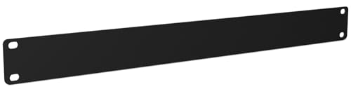 Audibax Pro Rack Panel 1U - Accessoire pour Panneau Rack 1U - Montage dans des Armoires Rack ou Serveur 19 Pouces - Cache Aveugle - Compatibilité Universelle - en Acier - Couleur Noire
