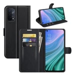 Oppo OPPO A74 5G PU Wallet Case Black