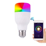 Facibom Smart LED WiFi Light Bulb, 11W 600LM E27 Dimmable RGB Colour Changing Screw Bulbs 16 Colours, Work with Amazon Alexa Home, Smartphone Remote Control Via App, AC85-265V