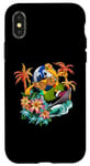 Coque pour iPhone X/XS Joli ballon hawaïen de volley-ball tropical plage vacances d'été