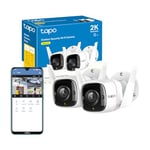 Tapo 2K Outdoor Security Camera, Motion Detection, IP66 Weatherproof, Built-in Siren, 2-way Audio, 3MP, Night Vision, Cloud &SD Card Storage, Works with Alexa & Google Home, 2pack C310P2