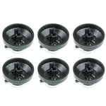 6x Control Knobs for Stoves Oven Gas Hob Cooker Flame Switch Black Silver Chrome