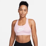 Nike Sport Bh Dri-fit Swoosh Futura Gx - Rosa/vit Dam adult DM0579-690
