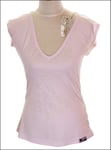 Bnwt Women's Oakley Kickback Cap Sleeve T Shirt Medium UK12 New Pink Petal