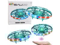 Handstyrd Ufo-Drönare Rc Lights Led Turkos