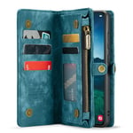 CaseMe Samsung Galaxy S24 Plus Rymligt plånboksfodral med många kortfack, blå