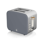 Swan Nordic Slate Grey 2 Slice Toaster Modern Scandi Design Brand New In Box