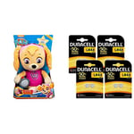 Paw Patrol 6054736 Snuggle Up Skye Plush with Torch and Sounds, for Kids Aged 3 Years and Over, Multicolour with Duracell Specialty LR44 Alkaline Button Battery 1.5 V, Pack of 8