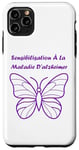 Coque pour iPhone 11 Pro Max Papillon violet sensibilisation a la maladie d'Alzheimer