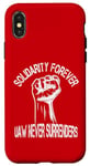 Coque pour iPhone X/XS L'UAW Strike Red Tee Syndicat des travailleurs unis de l'automobile (UAW Strong)