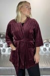 Gill Kimono Velour Dam Vinröd