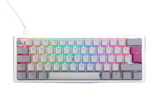 Ducky One3 Mist Mini Ergo Clear Cherry MX Switch Mechanical Keyboard - UK Layout