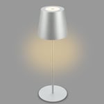 BRILONER - Lampe de table LED sans fil avec Touch, variateur d'intensité par paliers, lampe de lecture, lampe LED, lampe de camping, lampe de table, lampe à accu, Outdoor, 36x10,5 cm, Argenté