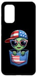 Galaxy S20 Alien 4th July USA Flag In Pocket America Mom Dad Case