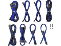 Cablemod C-Series Pro Modmesh Sleeved 12V-2X6 12Vhpwr Dual Stealthsense Cable Kit For Corsair Rmi, Rmx (Black Label) - Schwarz/Blau