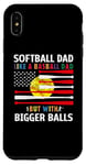 Coque pour iPhone XS Max Définition Softball Dad Like A Baseball Dad sur le dos