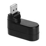 Kurphy Compact Size High Speed USB2.0 HUb Black Mini USB 3 Port Rotate Splitter Adapter Hub for PC Laptop Expansion
