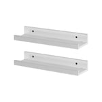 Floating Picture Ledge Wall Shelves - 32.5cm - Pack of 2