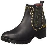 Desigual Women's Shoes_Charly Blackstud Chelsea Boots, Black (Negro), 7 UK