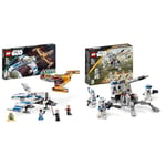LEGO Star Wars New Republic E-Wing vs. Shin Hati’s Starfighter, Ahsoka Series Set with 2 Toy & Star Wars 501st Clone Troopers Battle Pack Set, Buildable Toy