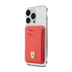 Ferrari Wallet Cardslot MagSafe Leather 2023 - Magnetisk plånbok (röd)