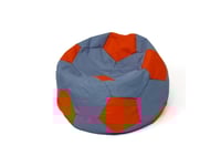 Fodbold Sako Taske Pouffe Grå-Rød Xl 120 Cm