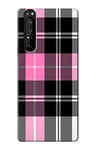 Pink Plaid Pattern Case Cover For Sony Xperia 1 III