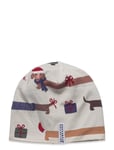 Geggamoja Bamboo Beanie Fleece Santa Dogs 65 Xxs 6-12 M Kräm