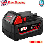 2X For Milwaukee M18 M18B6 18V XC 9Ah 6Ah 5Ah Li-ion Battery 48-11-1860 /Charger