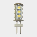 1852-Marine LED-lampa 1852-Marine, 10 - 36 V DC, 1.5 W, Ø12 x 25 mm, G4 (sidopinnar), med varmvitt sken, 2-pack