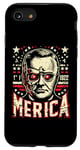 Coque pour iPhone SE (2020) / 7 / 8 Franklin D. Roosevelt Funny July 4th American US Flag Merica
