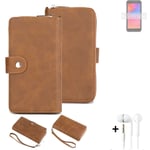 2in1 protection case for Ulefone Power Armor X11 Pro wallet brown cover pouch