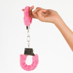 Handklovar / Fotbojor Furry Handcuffs - Rosa One Size