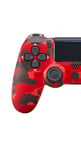 Camouflage Rouge Manette De Jeu Sans Fil Bluetooth 24 Couleurs, Double Vibration, 6 Axes, Contrôleur Usb Pour La Console Ps4 / Ps3