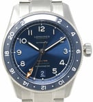 Longines L3.802.4.93.6 Spirit Zulu Time Sininen/Teräs Ø39 mm