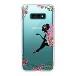Evetane - Coque Silicone Compatible Samsung Galaxy S10e - Protection Intégrale 360, Fine et Transparente - Coque Avant & Arrière - Haute Résistance - Fée Fleurale