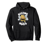 Buzzing Hugs Cute Bee Flying with a Smile Pullover Hoodie